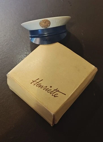 RARE US Navy Henriette Face Powder Compact Sweetheart WW2 Military Officers Hat