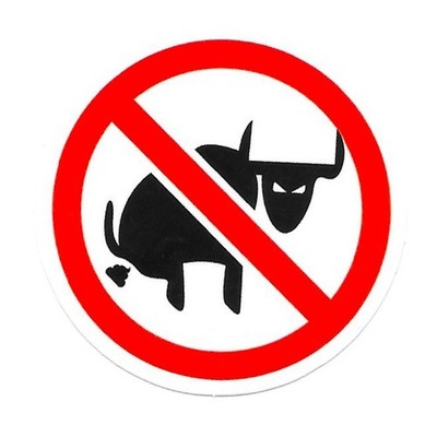 No Bullsh*t Vinyl Sticker Funny Sarcastic No BS Symbol Novelty Gag Funny Decal