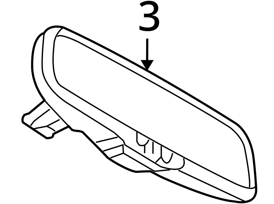 ESPEJO RETROVISOR INTERIOR Dodge Caravan Ram Van 2010-2017 55157457AD 1292785 Foto 4 de 4