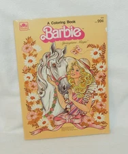 1985 Barbie Springtime Magic Coloring Book Unused