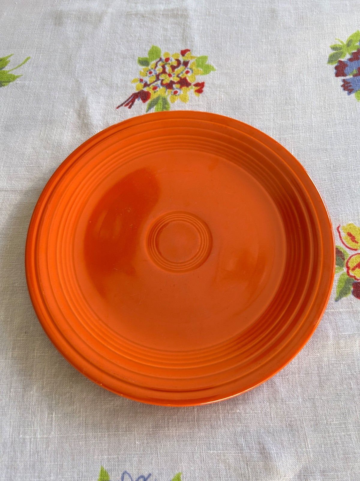 Fiestaware 9.5 inch dinner plate in original red glaze