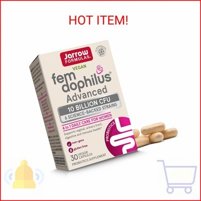 Jarrow Formulas Fem-Dophilus Advanced Vaginal & Digestive Probiotics 10 Billion 