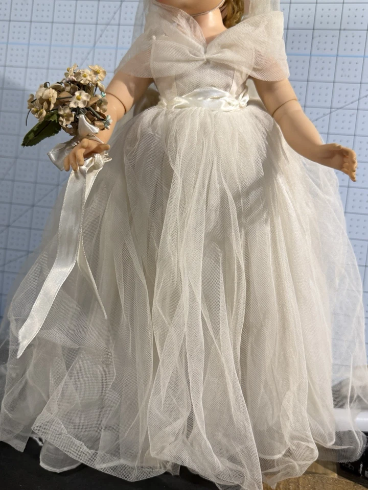 复古 Madame Alexander Elise 金发新娘娃娃 15 - 16 英寸无盒 1950 - 1959 美女 — 第 4/4 张图片