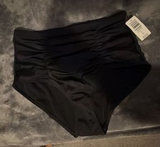 Torrid Black Ruched High-Waisted Swim Bottom ...