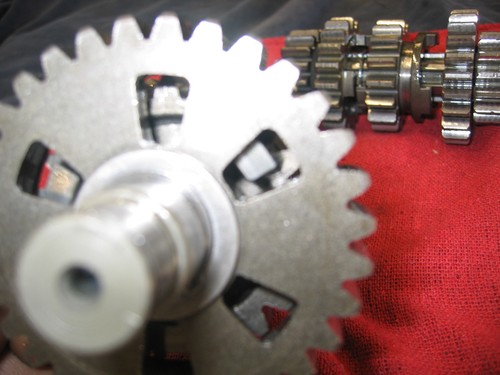 1993 YAMAHA YZ250 OEM LOW HOUR TRANSMISSION MAIN & COUNTER SHAFT ALL GEARS ASSY - Picture 10 of 20