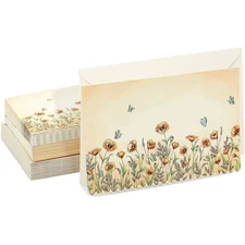 Blank Note Cards with Envelopes, Butterfly Notecards (4 x 6 In, 36 Pack)