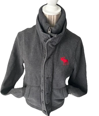 ABERCROMBIE & FITCH VESTE BLOUSON ZIPPEE MOLLETONNEE HOMME TAILLE S OU GRAND ADO - Photo 1/4
