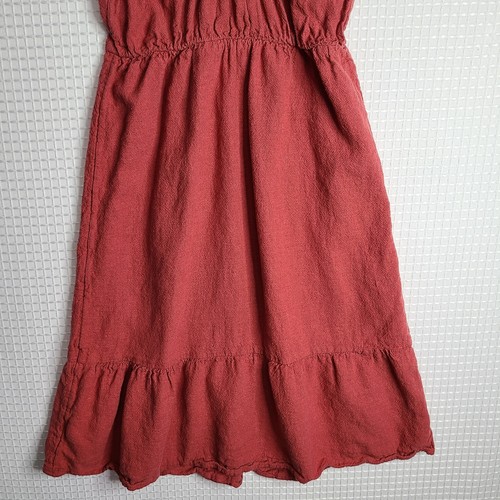 GUC Old Navy Girls Medium Burnt Orange Linen Blend Sundress/Maxi Dress - Picture 8 of 11