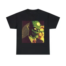 Vintage Style Mask T Shirt Disturbed Streetwear Dark Fantasy Villian Graphic Tee