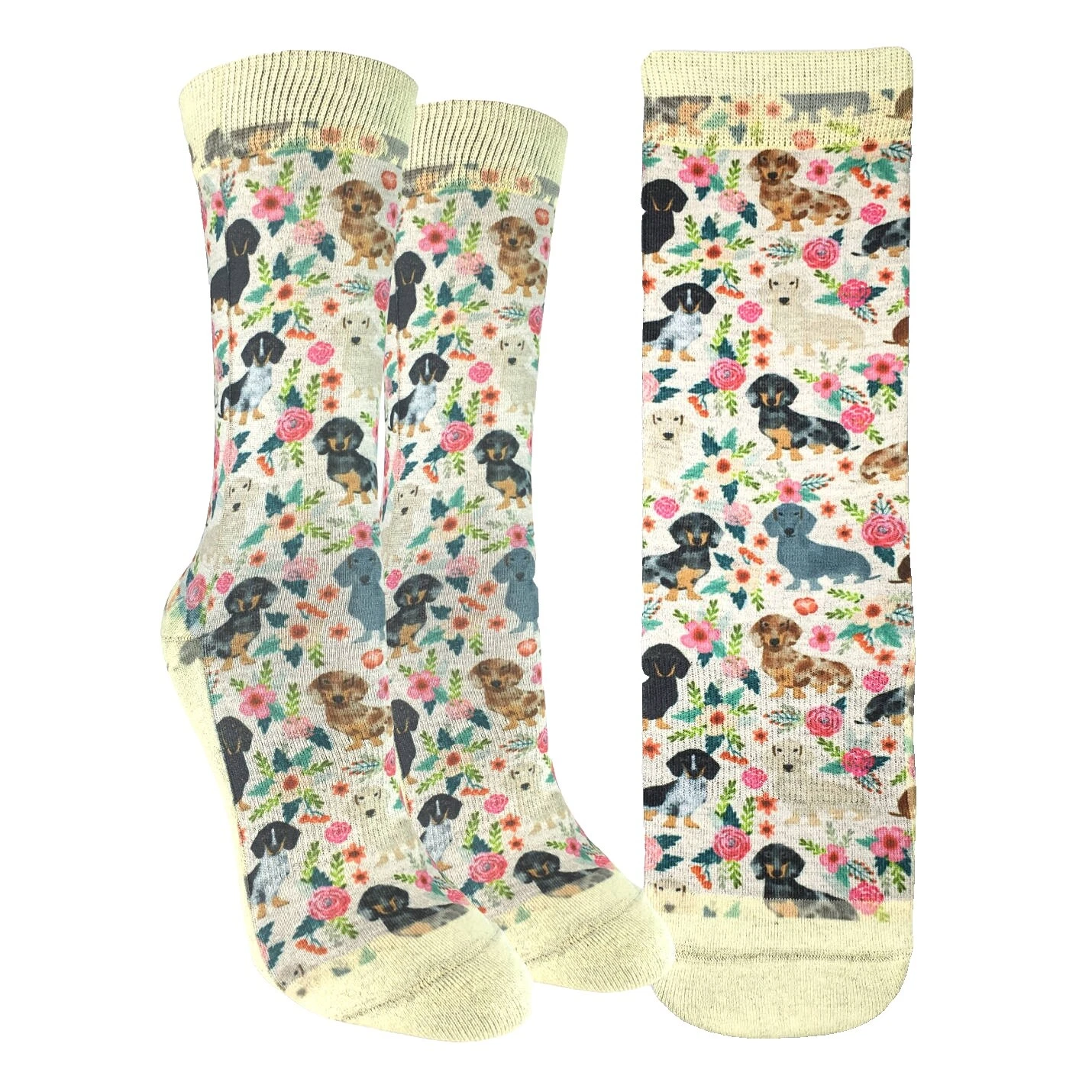 Calcetines de Mezcla de Algodón Floral de Navidad para De mujer