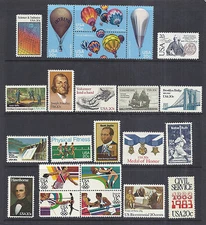 US 1983 Commemorative Year Set of 35 w/ Christmas - 2031-2065 - MNH
