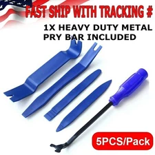5 Auto Trim Removal Tool Kit Car Panel Door Window Fastener Remover Pry Tool Set