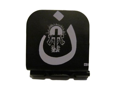 Arabic Christian Symbol With Cross Image Laser Etched Aluminum Hat Clip Brim-it
