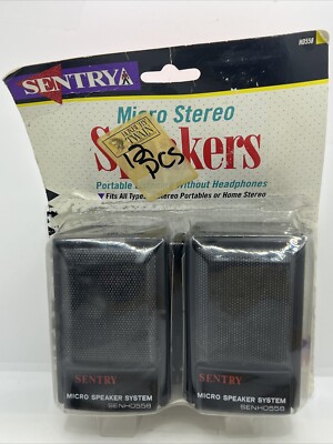 SENTRY Micro Speaker System / Stereo on the Go! ~ H0558 **NOS