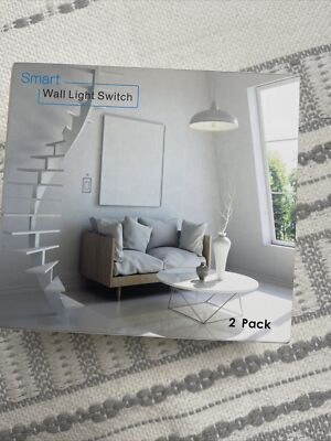 Smart Wall Light Switch 2-Pack 2.4Ghz Wifi works Amazon Alexa Google Assistant 