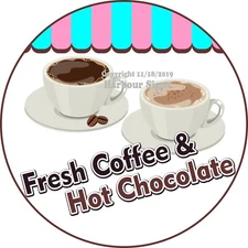 Coffee Hot Chocolate DECAL (Choose Your Size) Concession Food Truck C Sticker