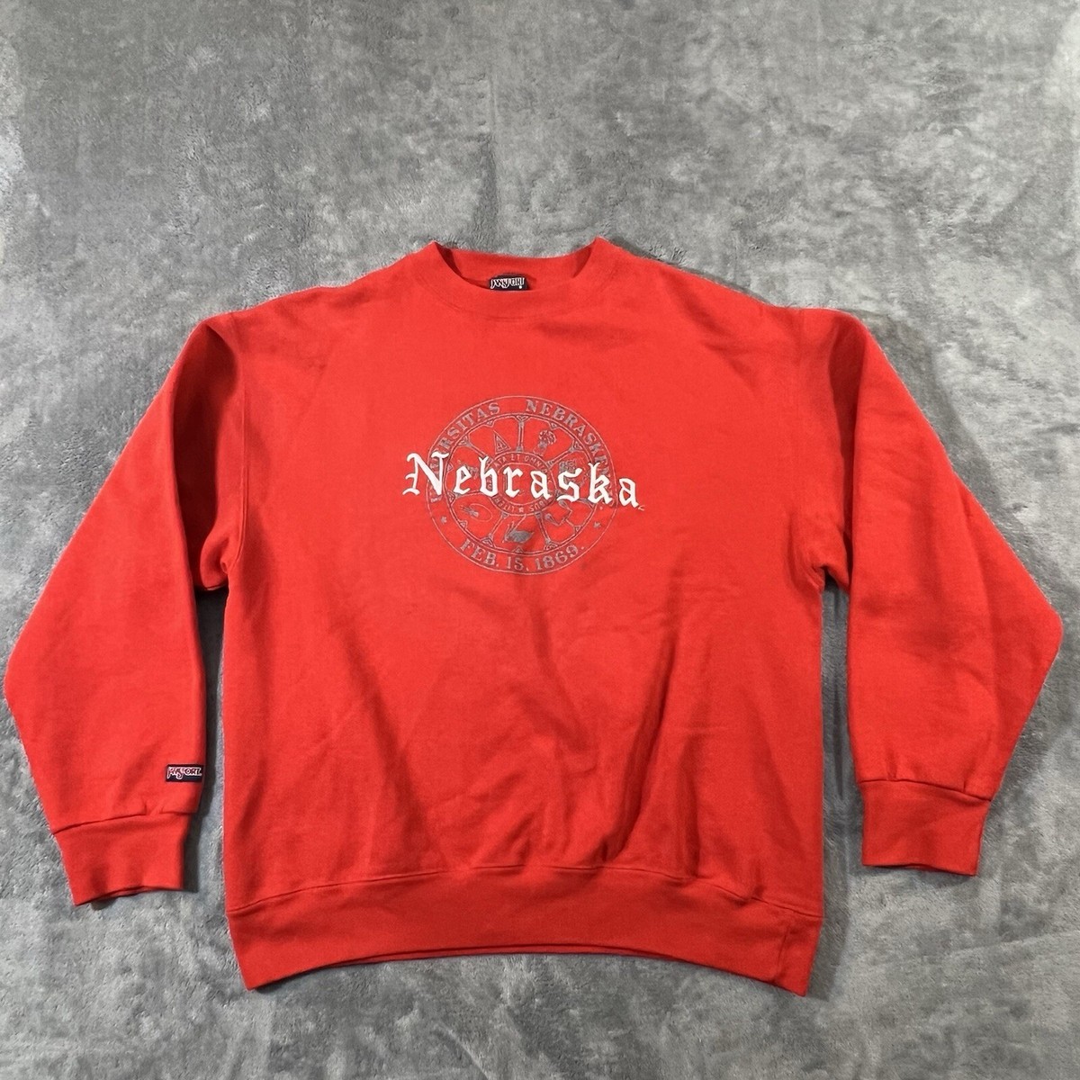 Nebraska Cornhuskers Crewneck Sweatshirt - Arch & Logo Game Day Pullover, Red, XX-Large - View #7