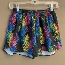 BOA Women's Size Small Elite Split Short - Tie Dye Pineapples Fun Graphic
