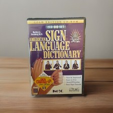 Vintage American Sign Language Dictionary Gold Edition CD Rom CD Set Brand New
