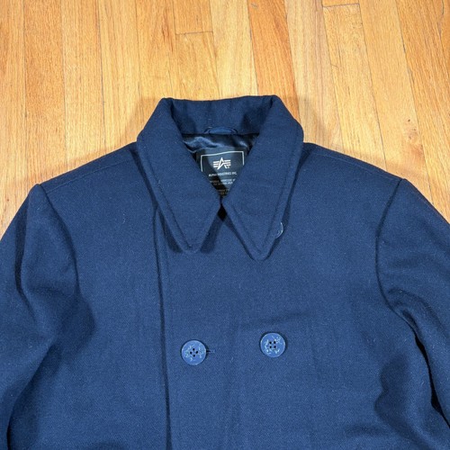 Alpha Industries Navy Peacoat Wool - Picture 2 of 4