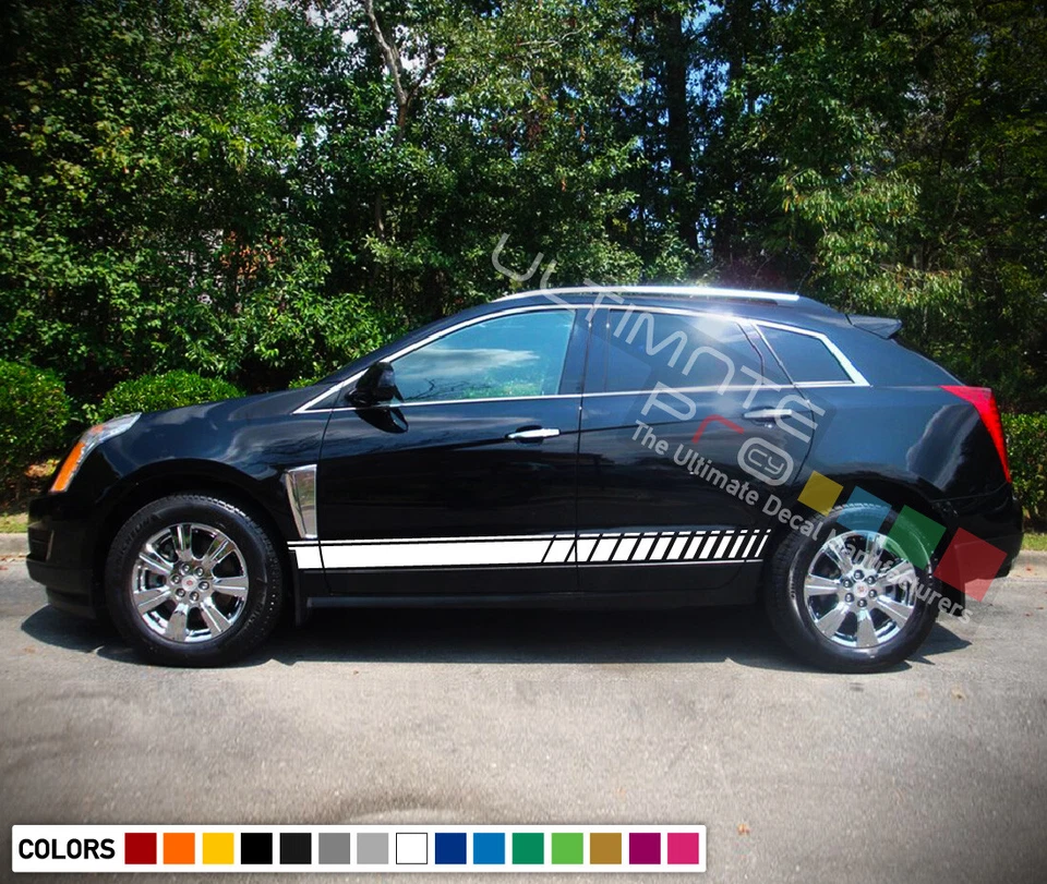 Calcomanía Adhesiva Rayas Kit Para Cadillac SRX Sport Kit Carbono Falda Cuerpo Puerta Lateral Foto 4 de 4