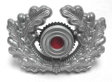 German Visor Cap Badge Wreath Cockade Aluminium Metal Army Heer Hat WW2 WWII WK2