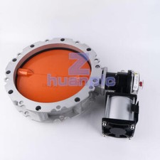 ONE DN300 Pneumatic powder Cement double flanged butterfly valve
