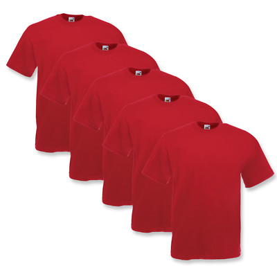 5er FRUIT OF THE LOOM T SHIRT SETS M L XL XXL XXXL 4XL 5XL HERREN SHIRTS VALUE