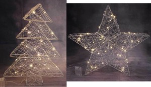 Led Weihnachtsstern Weihnachtsbaum Weihnachtsdeko Silber Warmweiss 6 18h Timer Ebay