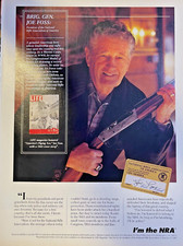 1989 Vintage Magazine Advertisement General Joe Foss NRA National Rifle Associat