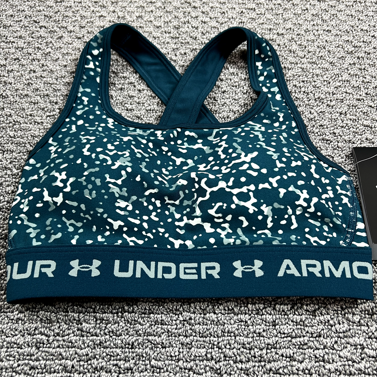 UNDER ARMOUR Crossback Women's Sports Bra XS Mid Print Padded Medium  Support NWT