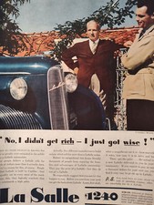 1939 Saturday Evening Post Ad LA SALLE Cadillac V-8 AC Quality SPARK PLUGS