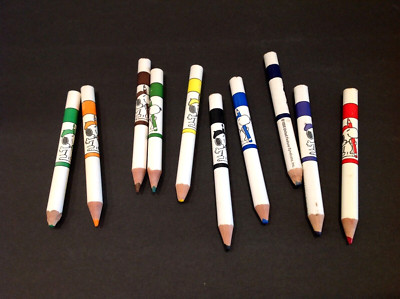VTG. 1958 United Feature Syndicate Inc. Snoopy Peanuts Colored Pencils Lot of 10