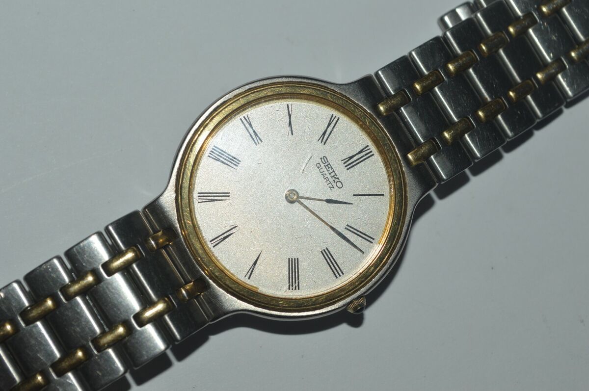 SEIKO Watch 5E20-7A40 Gents Unisex Quartz 34mm Tested Works SEIKO Watch 5E20-7A40 Gents Unisex Quartz 34mm Tested Works