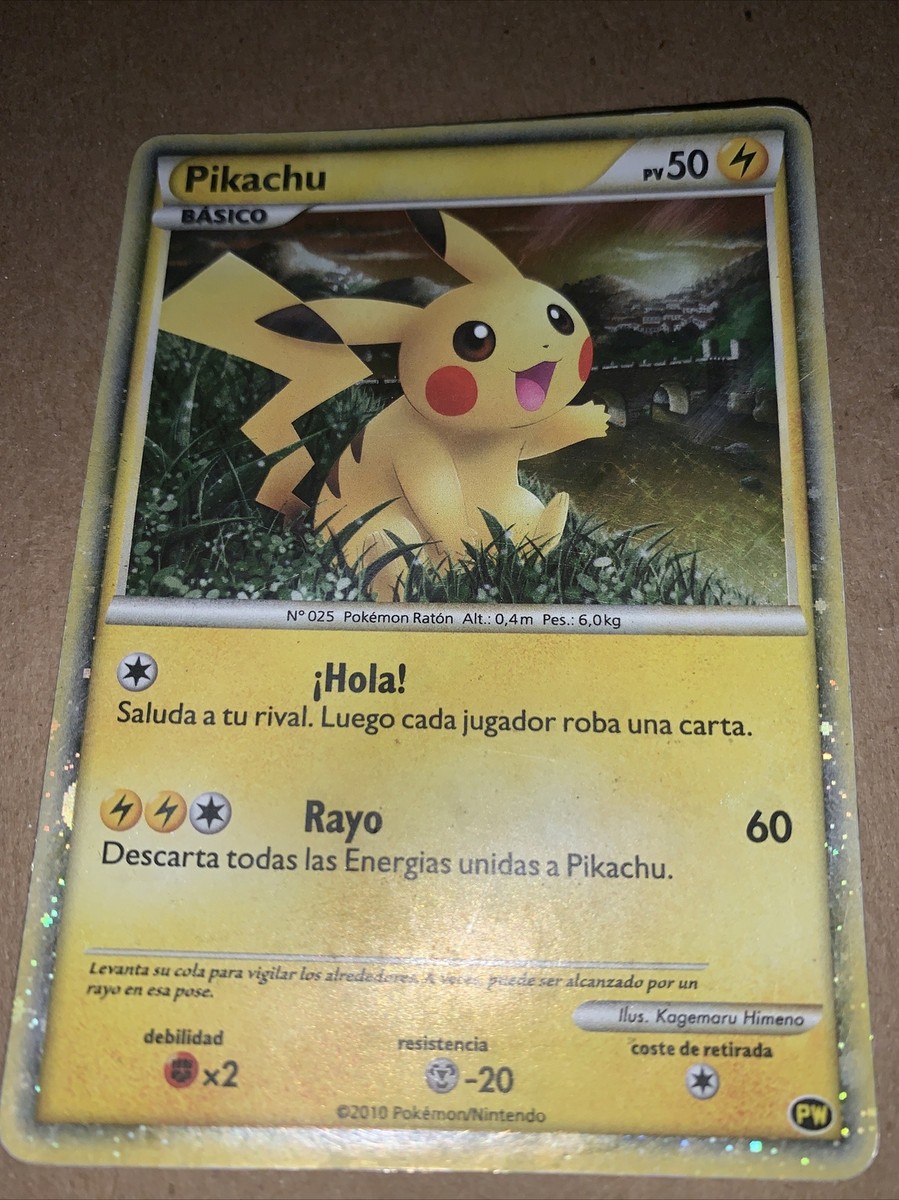 2010 Pokemon Spanish Pikachu PW Holo Promo World