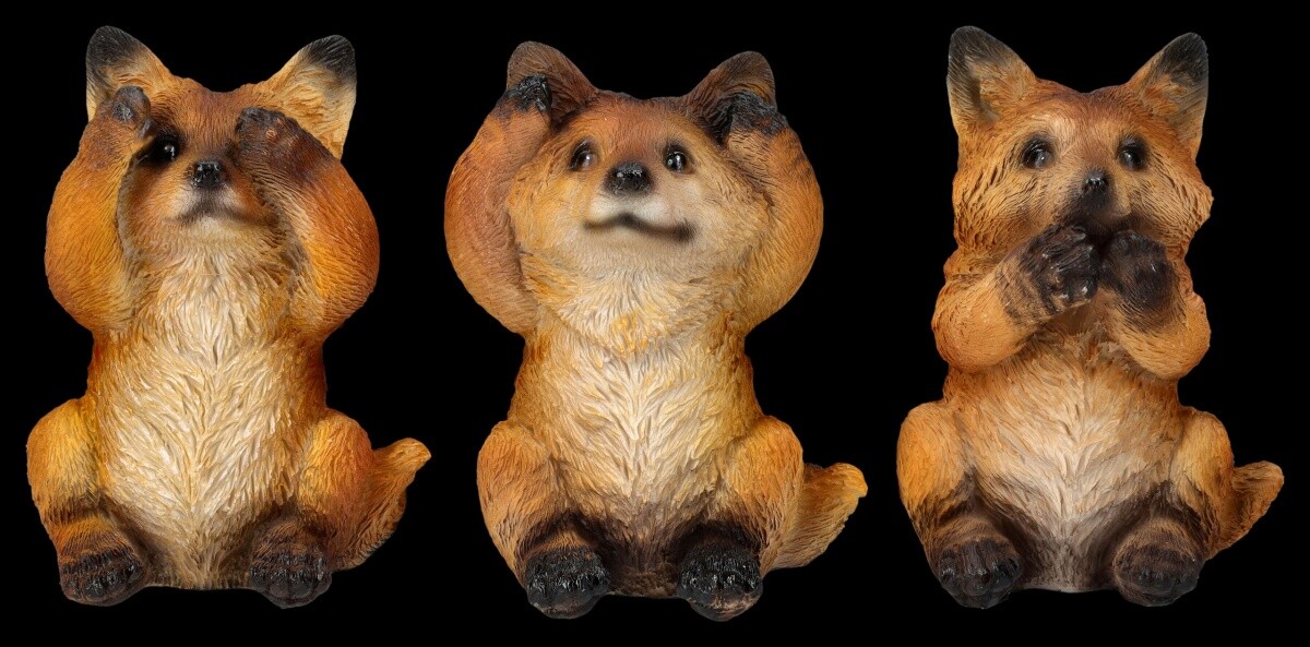 Fox Figures 3 Set - Nothing Evil - Wildlife Foxes Gift Decoration