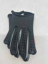 NEW HUGGER MOTORCYCLE GLOVES LEATHER BLACK LADYS - X-SMALL