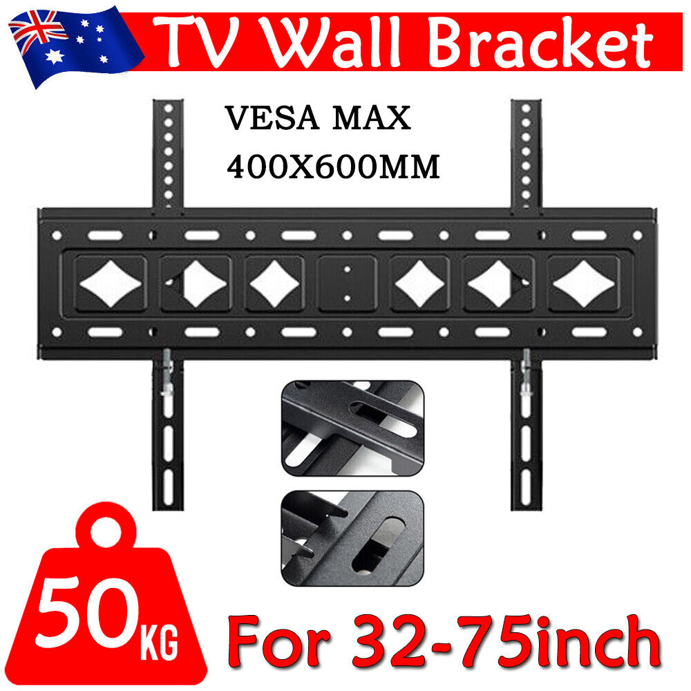 TV Wall Mount Bracket Fixed Slim LCD LED 32 40 42 47 50 55 60 62 65 70 75 inch  