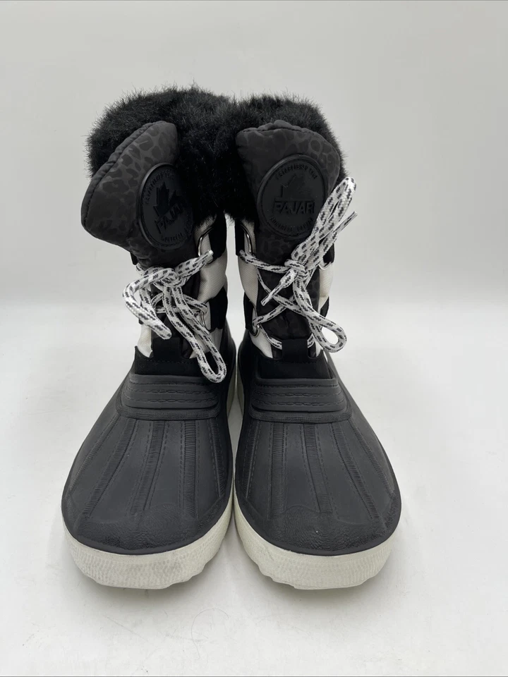 Pajar Canada Black/White Lace Up/Zip Insulated Waterproof Snow Boots Women’s 7 - Image 2 of 4