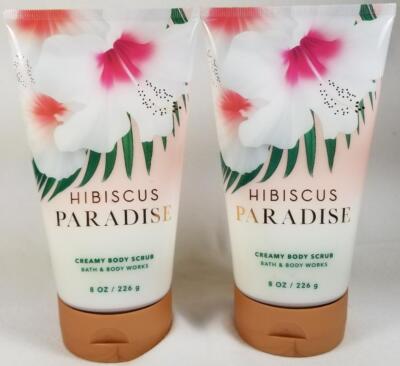 Bath Body Works HIBISCUS PARADISE Creamy Body Scrub 8 oz Lot of 2
