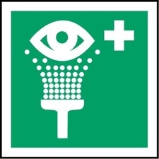  ISO Safety Sign International Eyewash station Symbol 
