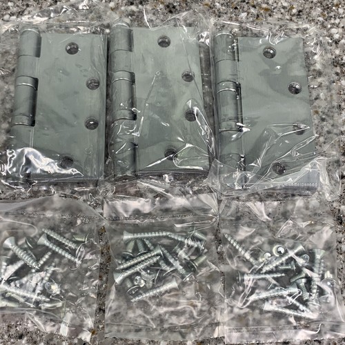 NEW 3 McKinney Bearing Hinges Heavy Weight T4A3386/T4A3786 BRUSHED