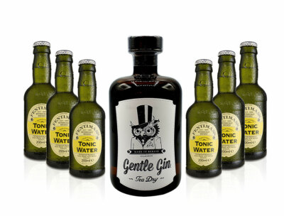 Gin Tonic Set - Gentle Gin Tea Dry 0,5l (47% Vol) + 6x Fentimans Tonic Water 20