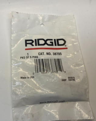 (Pkg of 5) RIDGID 38705 Pins (2/3/2-S Reamers & 12-R Ratchet) Prepaid Shipping