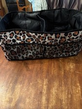 Animal Print 2 Compartment Trunk Organizer Storage Bag. Collapsable