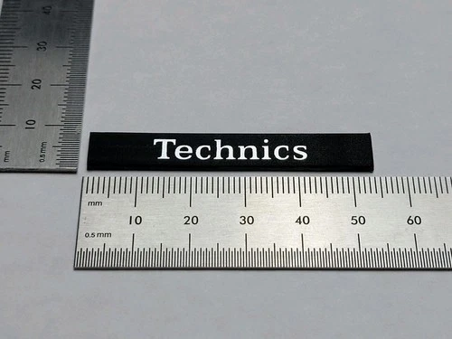 Technics SP10 Turntable Badge Logo Emblem Silver With Self Stick Adhesive