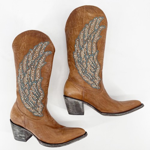 NWOB Rare Old Gringo Oryx Guardian Swarovski Crystal Wing Cowgirl Boot size 7.5 - Picture 3 of 11