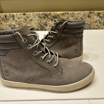 Timberland Women's Dausette Gray Nubuck High-Top Sneaker Boots - 5.5