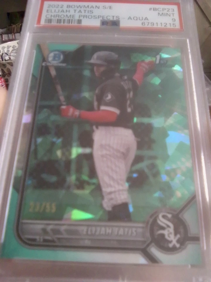 2022 Bowman Chrome Prospects Sapphire Elijah Tatis Aqua /55 PSA 9 Mt #BCP23 1st - Image 4 of 4