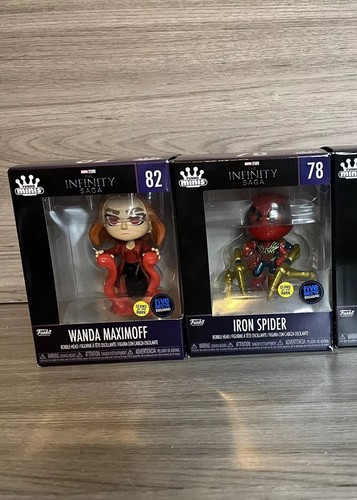 Funko Minis Marvel Infinity Saga #78 82 Wanda Scarlet Iron Spider Glows In Dark - Picture 2 of 6